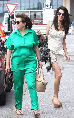 Amal Alamuddin out with her mother.jpg